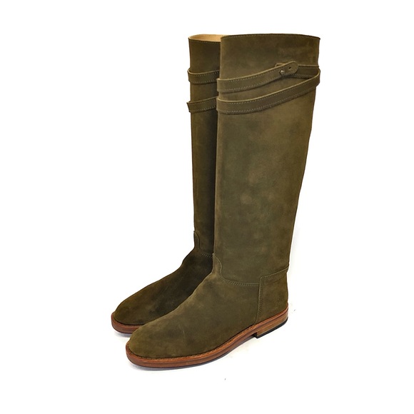 La Botte Gardiane Olive Suede Leather Riding Boot - Picture 3 of 14
